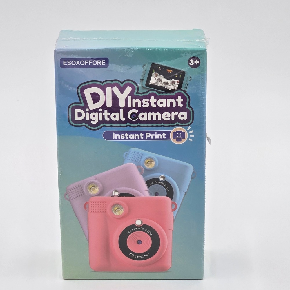 ESOXOFFORE DIY Instant Digital Camera Instant Print Kids Camera Purple New